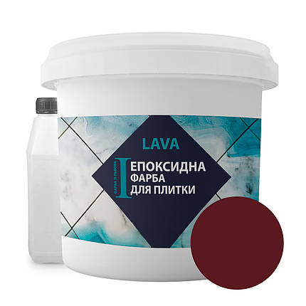 Епоксидна фарба для плитки 1 кг Стигла вишня, фото 1