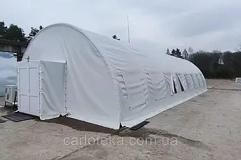 Арочний намет-ангар 16х8х4.5м - універсальне рішення для складу, теплиці або ангару