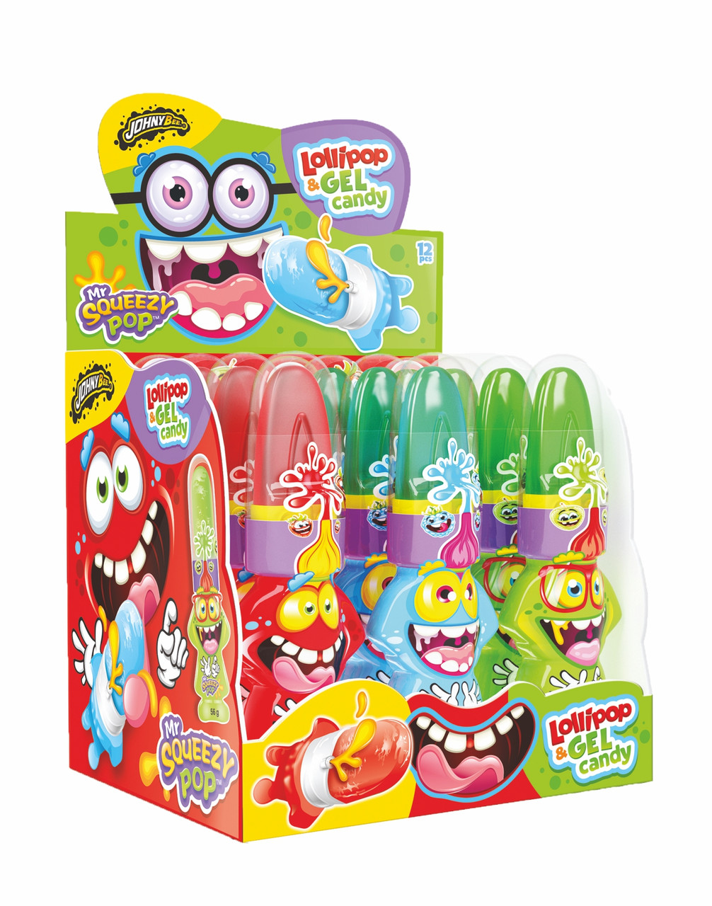 Цукерки Mr Squeezy Pop 56г*12шт TM Johny Bee, фото 1