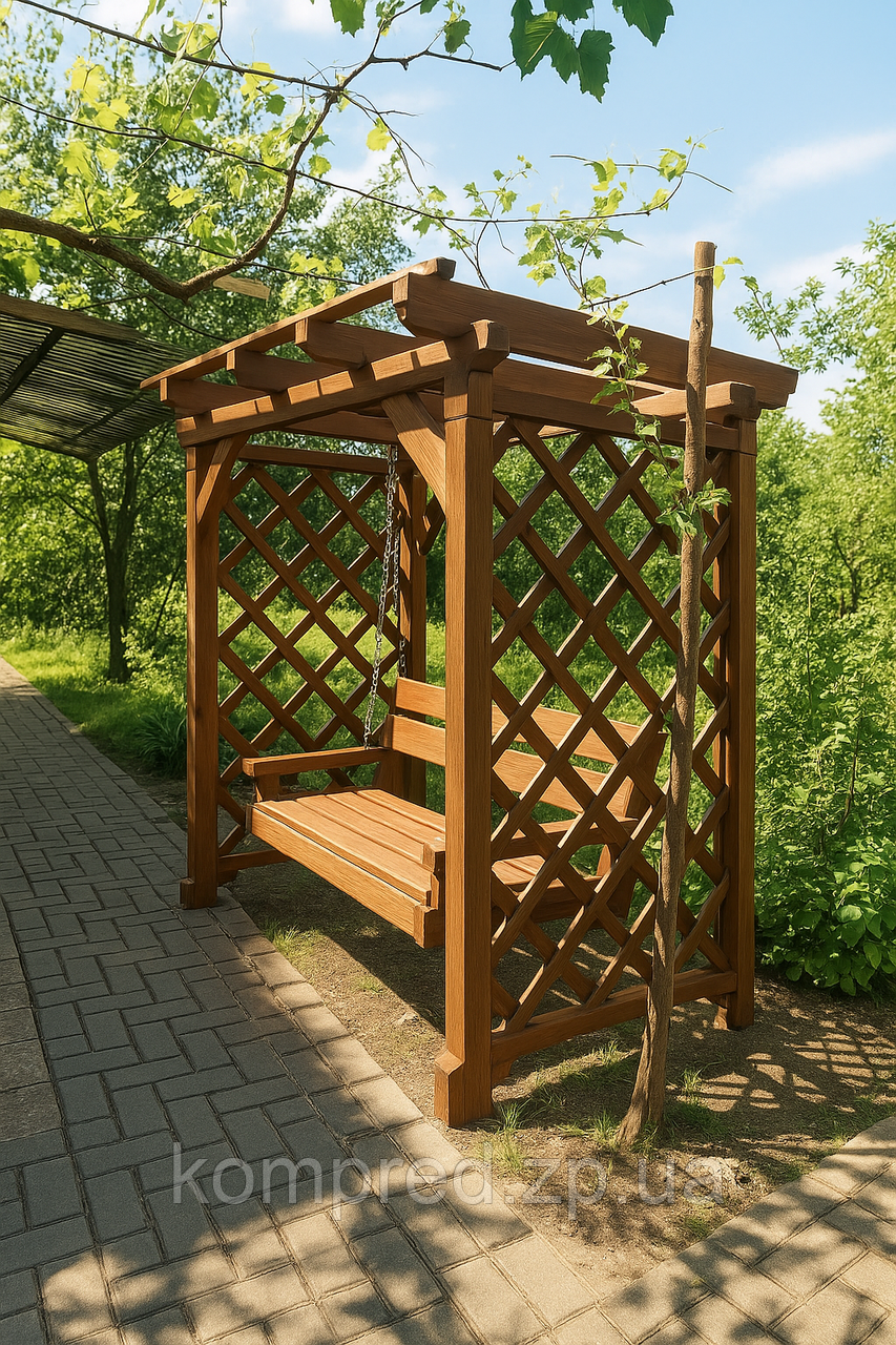 Гойдалка дерев'яна садова Прованс, фото 1