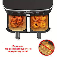 Силіконізовані форми в аерогриль Форми із пергаменту квадратні для аерогрилю 20 см набір 50 шт., фото 7