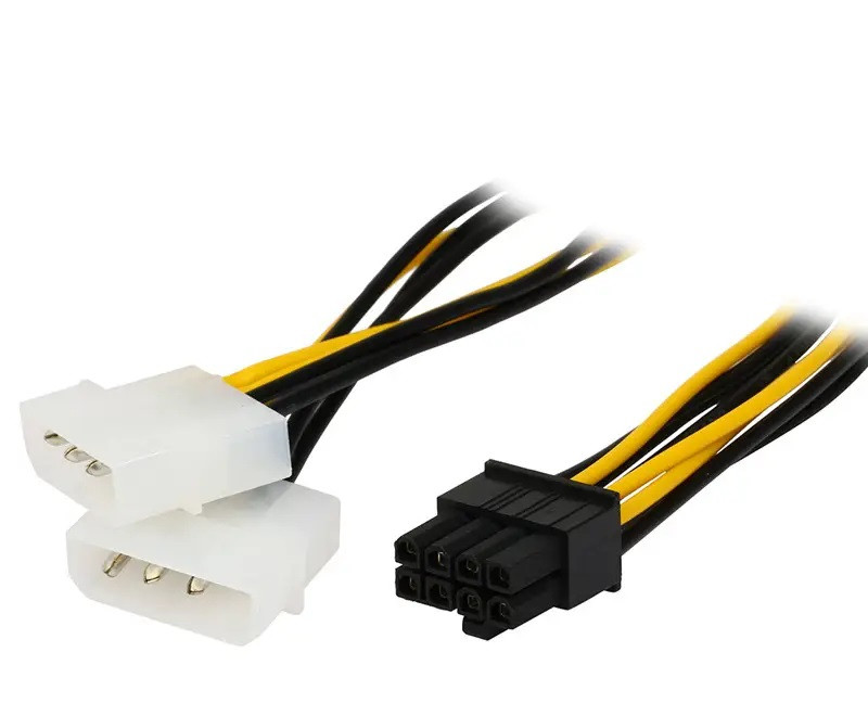 Кабель живлення для відеокарт TCOM (6pin-2x PCI-E) 15 см
