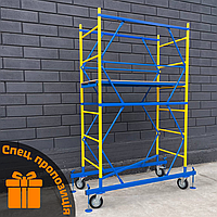 Вышка-тура на колесах Техпром 1.7 х 0.8 м 1+1 риштовка башенная