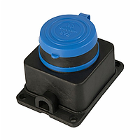 Розетка пряма із заглушкою 2Р+РЕ 16А IP44 FAR, каучук гніздо, електрична каучукова розетка F106