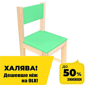 Стілець дитячий зі спинкою No32 Іграша 22160 Салатовий