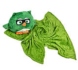 М'яка іграшка - подушка з пледом Сова Барік 3 в 1, Зелений, фото 3
