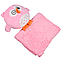 М'яка іграшка-подушка з пледом Сова Джавеліна 3 в 1, рожева, фото 3