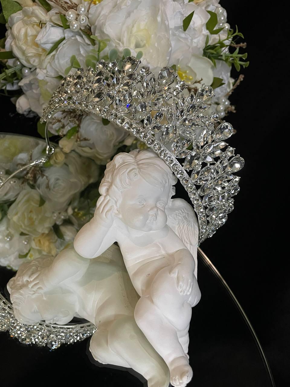 Чарівна діадема на петлях із кристалами SWAROVSKI, срібло, фото 1