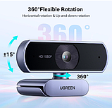 Веб камера UGREEN CM678 для ПК та ноутбука 1080P 30FPS 2 мікрофони HD Webcam (15728) Вебкамера UGREEN CM678 для ПК і ноутбука 1080, фото 3