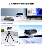 Веб камера UGREEN CM678 для ПК та ноутбука 1080P 30FPS 2 мікрофони HD Webcam (15728) Вебкамера UGREEN CM678 для ПК і ноутбука 1080, фото 4