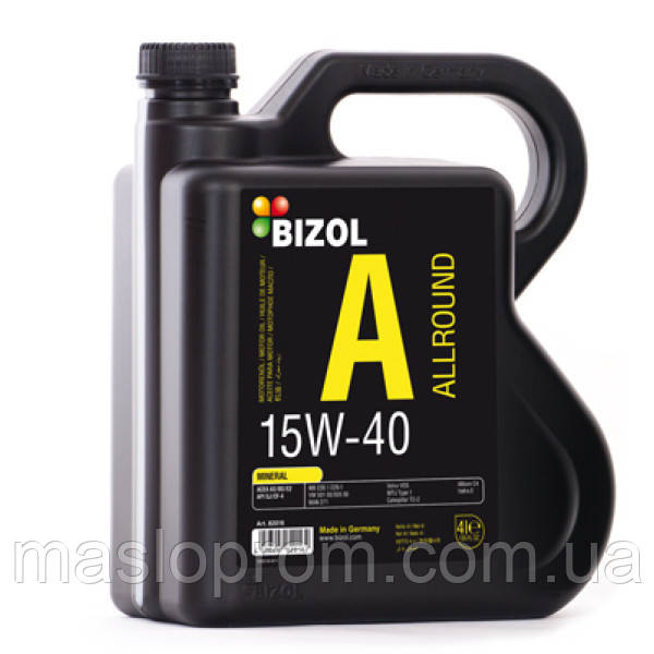 Мінеральна моторна олива — BIZOL Allround 15W40 4 л