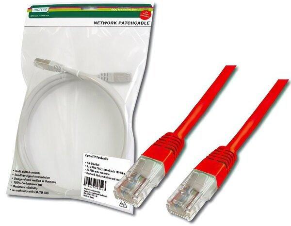 Патч-корд 0.5 м червоний Digitus (DK-1511-005/R) UTP 5е cat.