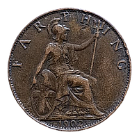 Велика Британія 1 фартінг, 1902