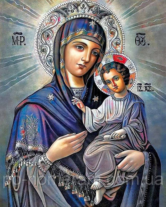 Мозаїка алмазна НікіТошка Іверська божа мати (NT059) 40 х 50 см (На підрамнику), фото 1