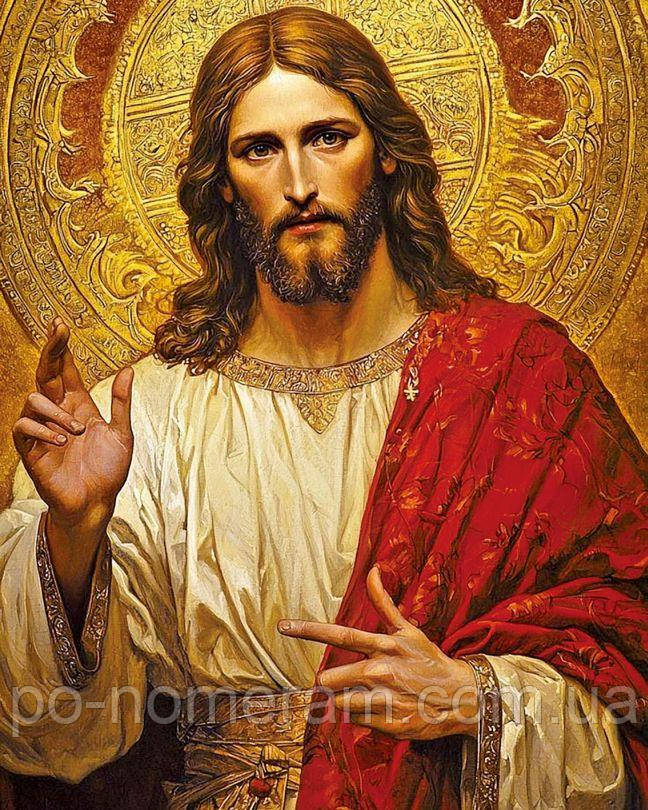 Алмазна картина НікіТошка Ісус Христос (NT065) 40 х 50 см (На підрамнику), фото 1