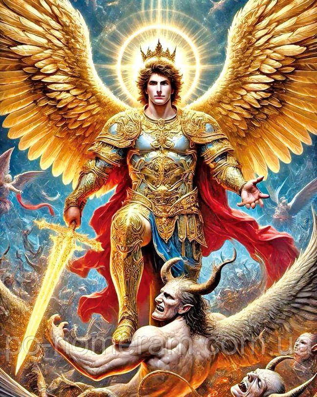 Набір алмазної вишивки НікіТошка Архангел Михайло (NT106) 40 х 50 см (На підрамнику), фото 1