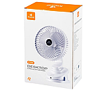 Вентилятор на прищіпці акумуляторний Kisonli F104 1200mAh, білий, фото 7