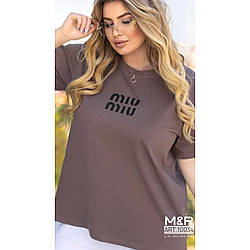Жіноча футболка Оверсайз Розмір: 46,48,50,52,54 (21305-1)