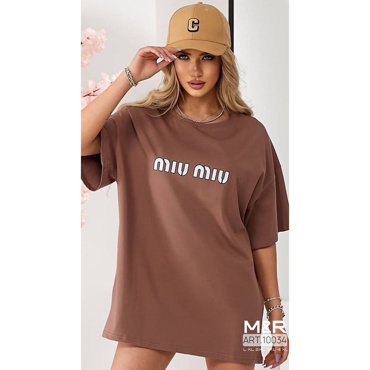 Вільна жіноча футболка Оверсайз Розмір: 46,48,50,52,54 (21305-3), фото 1