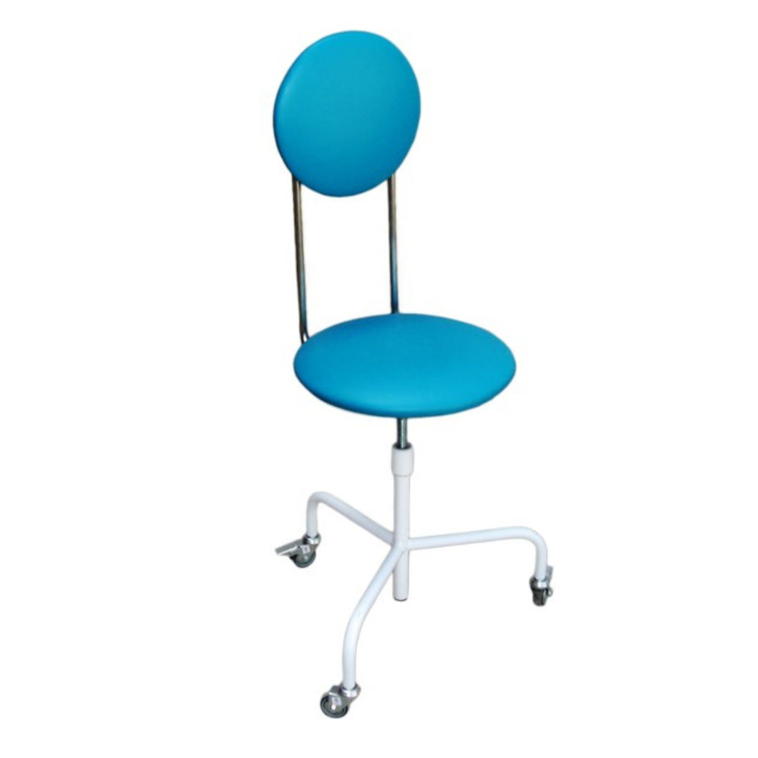 Стілець гвинтовий зі спинкою пересувний СВС-П Медапаратура, фото 1