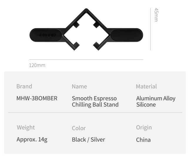 Комплект MHW-3Bomber Espresso Chilling Ball шарик с подставкой Black Комплект MHW-3Bomber Espresso Chilling Ball шарик с подставкой Black
