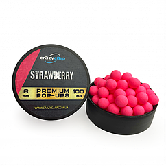 Бойли Pop-ups Crazy Carp Strawberry 6