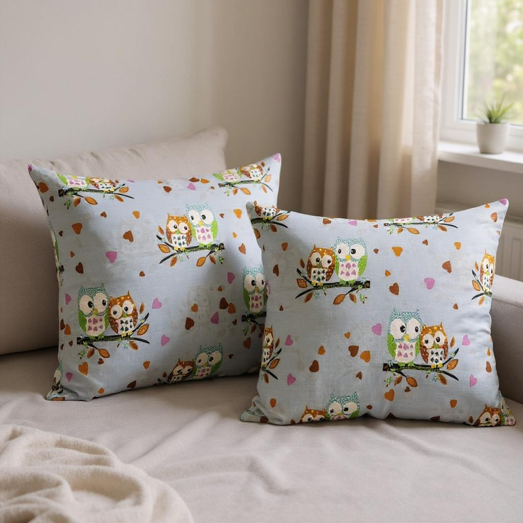 Наволочка (Бязь Голд Люкс) "Совы" | 50х50 від 2х шт., фото 1