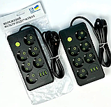Подовжувач UA Power F17U 3USB на 6 розеток, 6 м, чорний, фото 3