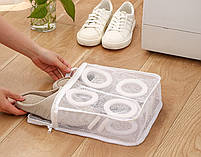 Сітка для прання взуття Мішок для прання взуття з поролоновими вставками 28×24,5×8 см., фото 5