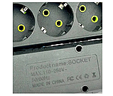 Подовжувач UA Power F43U 3USB на 3 розетки, 6 м, чорний, фото 5