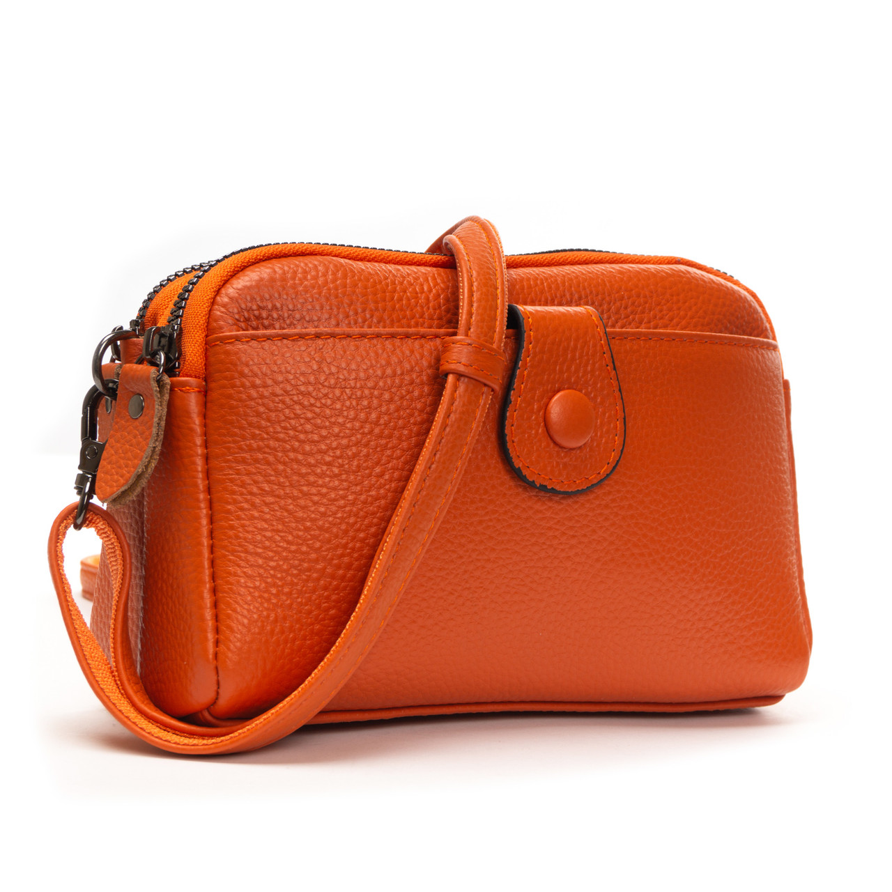 Жіноча шкіряна клатч  сумка 88085 orange.Купити жіночі сумки гуртом і в роздріб із натуральної шкіри в Україні