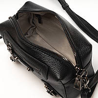 Жіноча шкіряна клатч сумка 60072 black. Купити жіночі сумки гуртом і в роздріб із натуральної шкіри в Україні, фото 7
