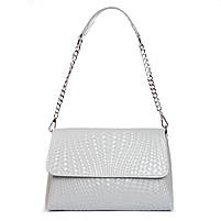 Cумка жіноча шкіряна J009-1 light-grey.Купити сумки жіночі із натуральної шкіри trandbags.com.ua, фото 3
