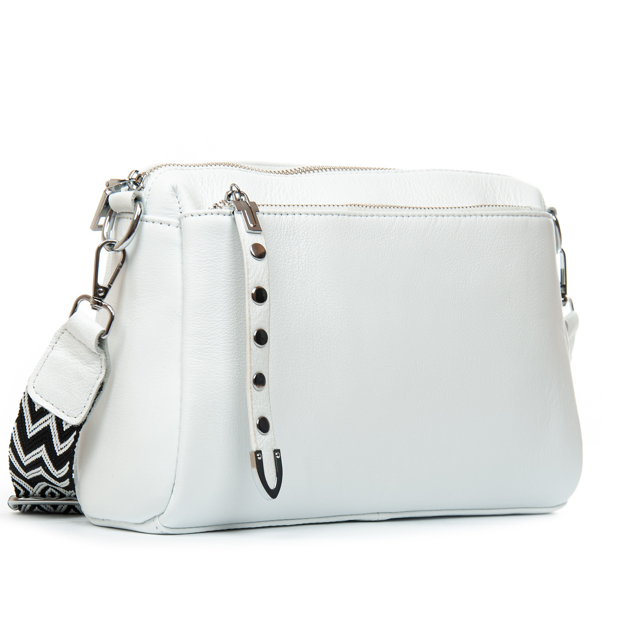 Cумка жіноча шкіряна 8958 white.Купити сумки жіночі із натуральної шкіри trandbags.com.ua
