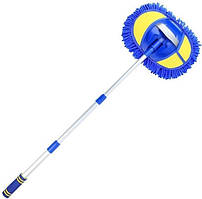 Щітка швабра Psheko з телескопічною знімною ручкою для миття авто Синя (КЕ050843)