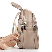 Жіночий шкіряний рюкзак 2058-9 beige.Купить женские рюкзаки оптом и в розницу из натуральной кожи в Украине, фото 5