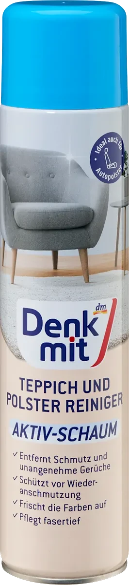 Засіб для чищення килимів і м'яких меблів Denkmit mit Aktiv-Schaum, 600 мл.