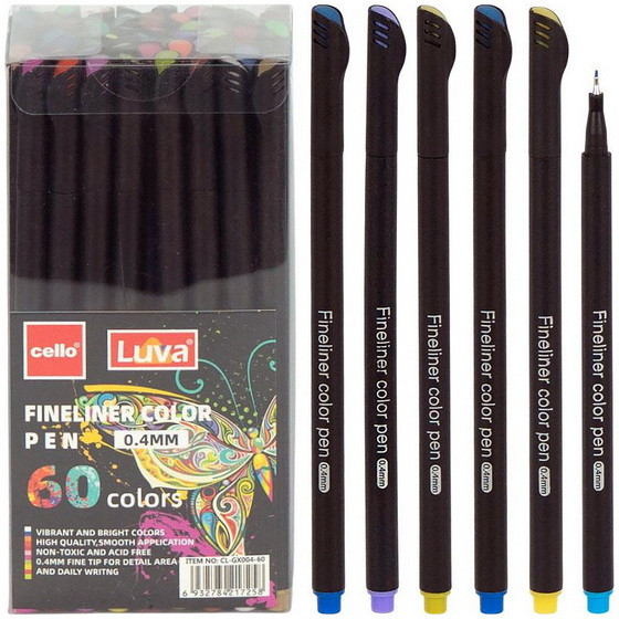 Набір лінерів 60 кольорів "Cello CL-GX004-60" 0,4 мм
