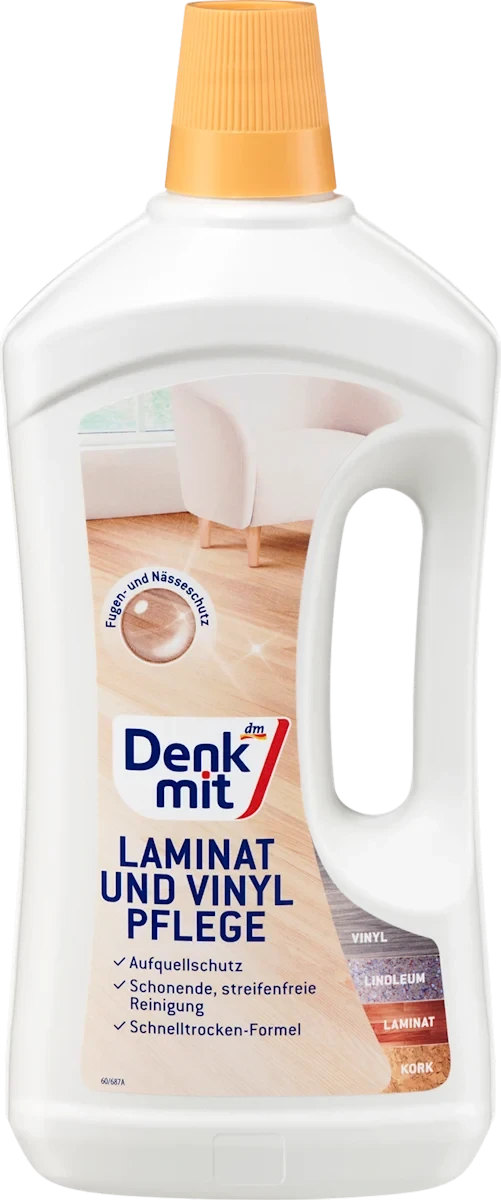 Мийні та очисні засоби для ламінатів Denkmit Laminat und Vinylpflege, 1 L