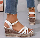 Жіночі, ошатні босоніжки на платформі 37 р устілка 23,5 см, фото 2