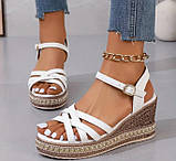 Жіночі, ошатні босоніжки на платформі 37 р устілка 23,5 см, фото 4
