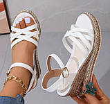 Жіночі, ошатні босоніжки на платформі 37 р устілка 23,5 см, фото 3