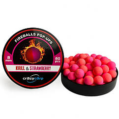 Бойли Pop-ups Crazy Carp Krill & Strawberry 8mm