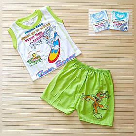 Літній костюм (майка та шорти) з принтом для дітей 6/18 міс.; Гурт. Таїланд
