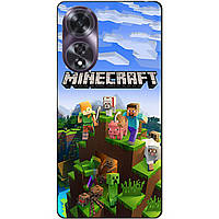 Силіконовий чохол бампер для Oppo A60 з малюнком Minecraft Майнкрафт