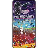 Силіконовий чохол бампер для Oppo A60 гра Minecraft Майнкрафт