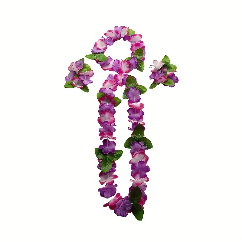 Гавайське вбрання Лея рожеве (леї, браслети, вінок). Гавайські Леї рожеві, фото 1