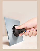 Интерактивная удочка-дразнилка на присоске с перьями и колокольчиком для кошек черная, фото 5