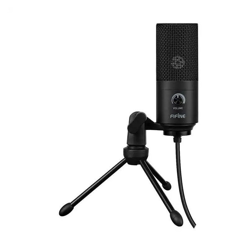 Мікрофон конденсаторний Fifine K669B USB кардіоїдний Black