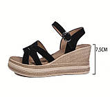 Жіночі, ошатні босоніжки на платформі 38 р. йдуть на 37 р устілка 24 см, фото 6